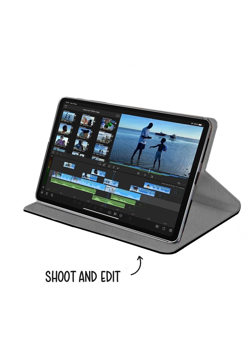 OMAKER Xiaomi Redmi Pad 2 4G 2025 (11.0 inches) OMAKER PU Leather Magnetic Closure Flip Case Cover (TCFPSR) - Light Pink - Image 4